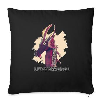 Let My Dragon Go ! - Housse de coussin décorative 45 x 45 cm - noir - Devant