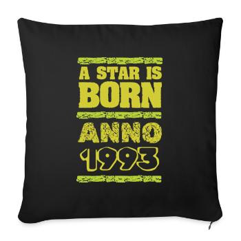 Année 1993 - Housse de coussin décorative 45 x 45 cm - noir - Devant