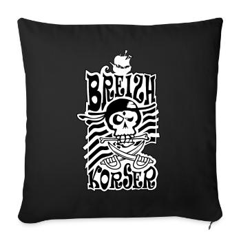 Corsaire de Bretagne - Housse de coussin décorative 45 x 45 cm - noir - Devant
