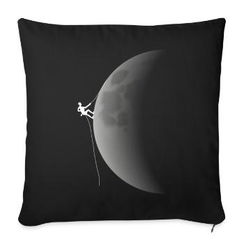 Der Mond ist eskalieren - Sofakissenbezug 45 x 45 cm - Schwarz - Vorne