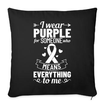 Epilepsie Krampf Erkrankung Epileptischer Anfall - Sofakissenbezug 45 x 45 cm - Schwarz - Vorne