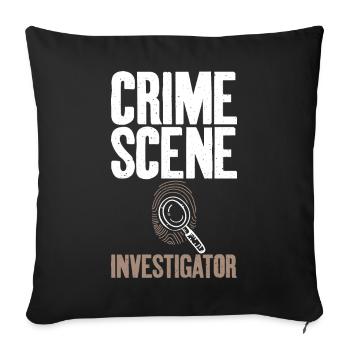 Crime Scene Investigator Private Detective Expert Graphic - Sofa pillowcase 17,3'' x 17,3'' (45 x 45 cm) - black - Front