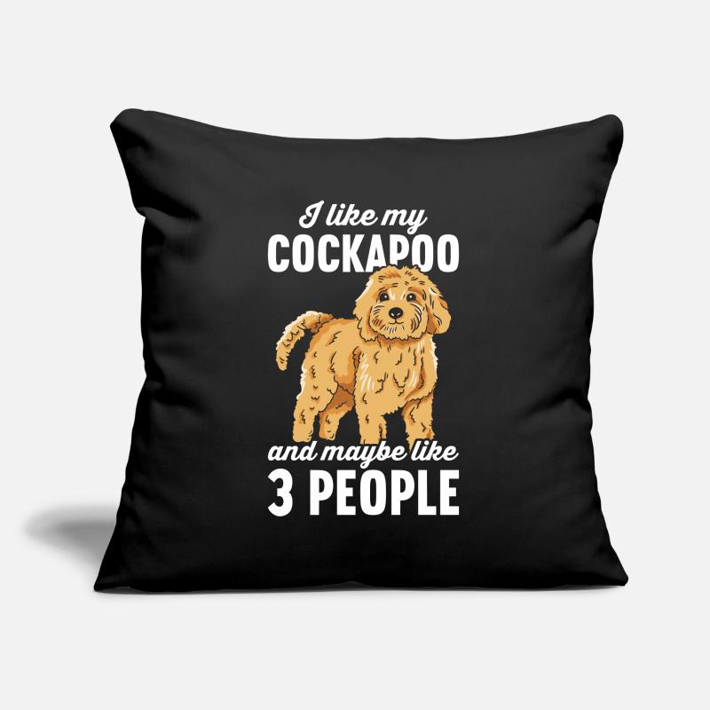 Chien Cockapoo Housse de coussin décorative 45 x 45 cm