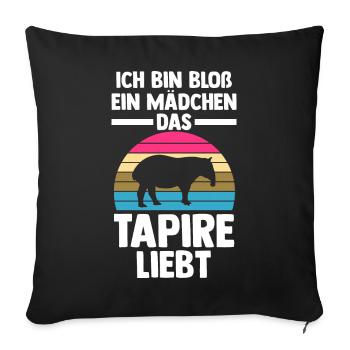 Tapir - Sofakissenbezug 45 x 45 cm - Schwarz - Vorne