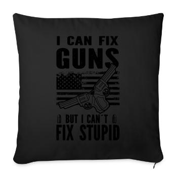 Waffenschmied | Schmieden Waffen Schmied Geschenke - Sofakissenbezug 45 x 45 cm - Schwarz - Vorne
