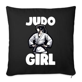 Judo Judo Cadeau Judoka - Housse de coussin décorative 45 x 45 cm - noir - Devant