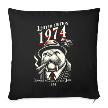 Edition limitée 1974 - Original pour 50 ans - Housse de coussin décorative 45 x 45 cm - noir - Devant