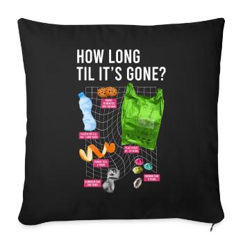 Reduce Reuse Recycle Repeat Recycling Earth Day - Sofa pillowcase 17,3'' x 17,3'' (45 x 45 cm) - black - Front