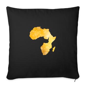 Afrika Afrique Rhino Rhinocéros - Housse de coussin décorative 45 x 45 cm - noir - Devant