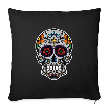 Sugar Skull - Housse de coussin décorative 45 x 45 cm - noir - Devant