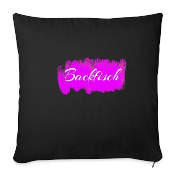 Backfisch vergessene Wörter Geschenkidee Pubertät - Sofakissenbezug 45 x 45 cm - Schwarz - Vorne