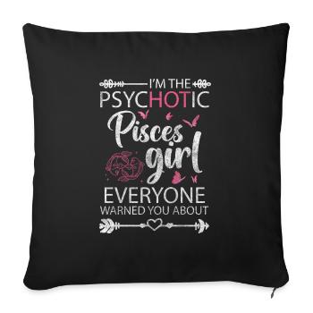 Caractéristiques de naissance de l’astrologie du zodiaque - Housse de coussin décorative 45 x 45 cm - noir - Devant