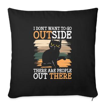 Hate Hate Man Common - Sofa pillowcase 17,3'' x 17,3'' (45 x 45 cm) - black - Front