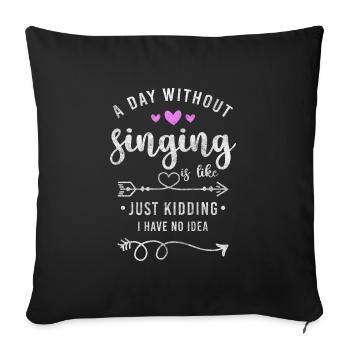 Singer Melody Vocals - Sofa pillowcase 17,3'' x 17,3'' (45 x 45 cm) - black - Front