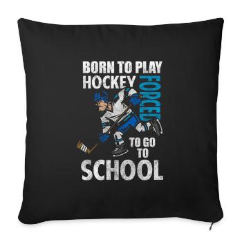 Hockey sur glace Hockey sur glace Masque Goal - Housse de coussin décorative 45 x 45 cm - noir - Devant
