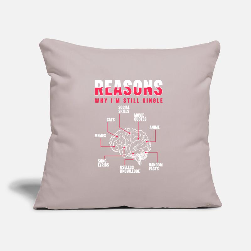 Relation Seule Bachelorette Single Housse de coussin décorative 45 x 45 cm