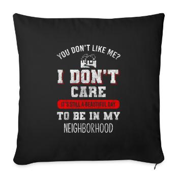 Neighbors Humor Alcohol Housewarming - Sofa pillowcase 17,3'' x 17,3'' (45 x 45 cm) - black - Front
