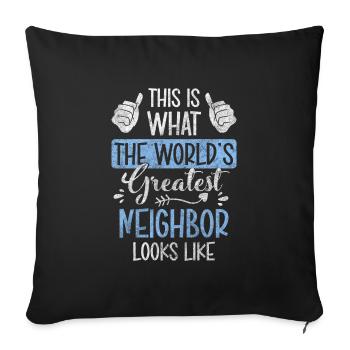 Appartement Neighbor Friendship - Housse de coussin décorative 45 x 45 cm - noir - Devant
