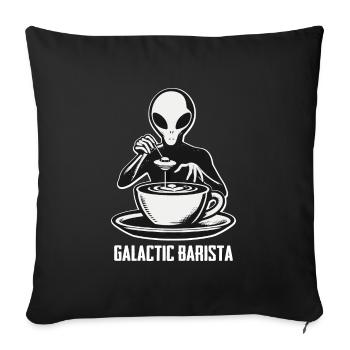 Kaffeetrinker Galaktischer Kaffee-Meister - Sofakissenbezug 45 x 45 cm - Schwarz - Vorne