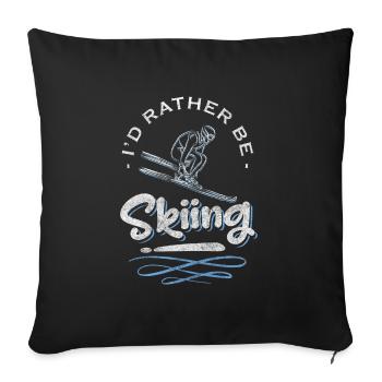 Snowboarding Mountain Hobby - Sofa pillowcase 17,3'' x 17,3'' (45 x 45 cm) - black - Front