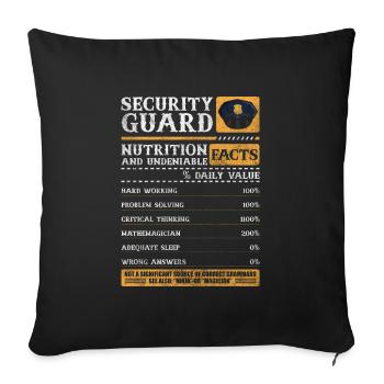 Safety Protection Sarcasm Night Shift - Sofa pillowcase 17,3'' x 17,3'' (45 x 45 cm) - black - Front