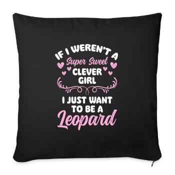 Africa, Hunting, Fast, Animal - Sofa pillowcase 17,3'' x 17,3'' (45 x 45 cm) - black - Front