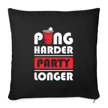 Table de célébration de l’alcool de bière - Housse de coussin décorative 45 x 45 cm - noir - Devant