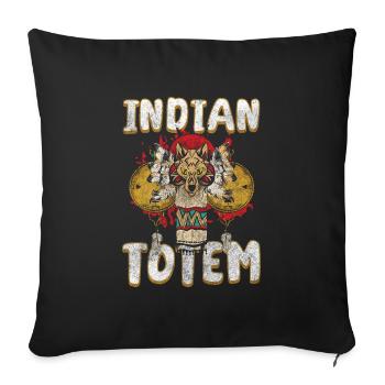 Native Americans, Guardians, Eagles, Aztecs - Sofa pillowcase 17,3'' x 17,3'' (45 x 45 cm) - black - Front