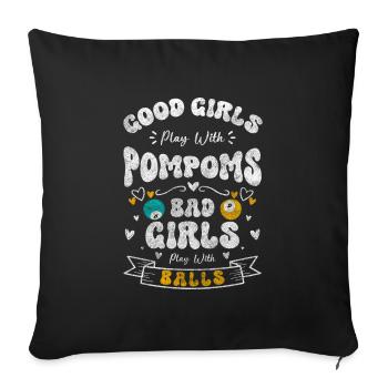 Billard, Balle, Billard Hobby - Housse de coussin décorative 45 x 45 cm - noir - Devant