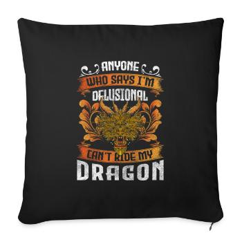 Dragon Mythical Creature China Tribal - Sofa pillowcase 17,3'' x 17,3'' (45 x 45 cm) - black - Front