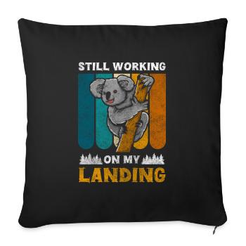 Koala Outback Species Conservation Animal - Sofa pillowcase 17,3'' x 17,3'' (45 x 45 cm) - black - Front