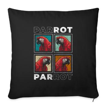 Bird Feathers Environment - Sofa pillowcase 17,3'' x 17,3'' (45 x 45 cm) - black - Front