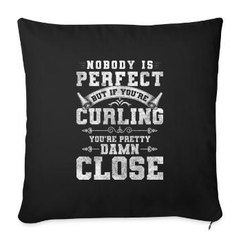 Sport Sieger Curling Stones Wiper - Sofa pillowcase 17,3'' x 17,3'' (45 x 45 cm) - black - Front