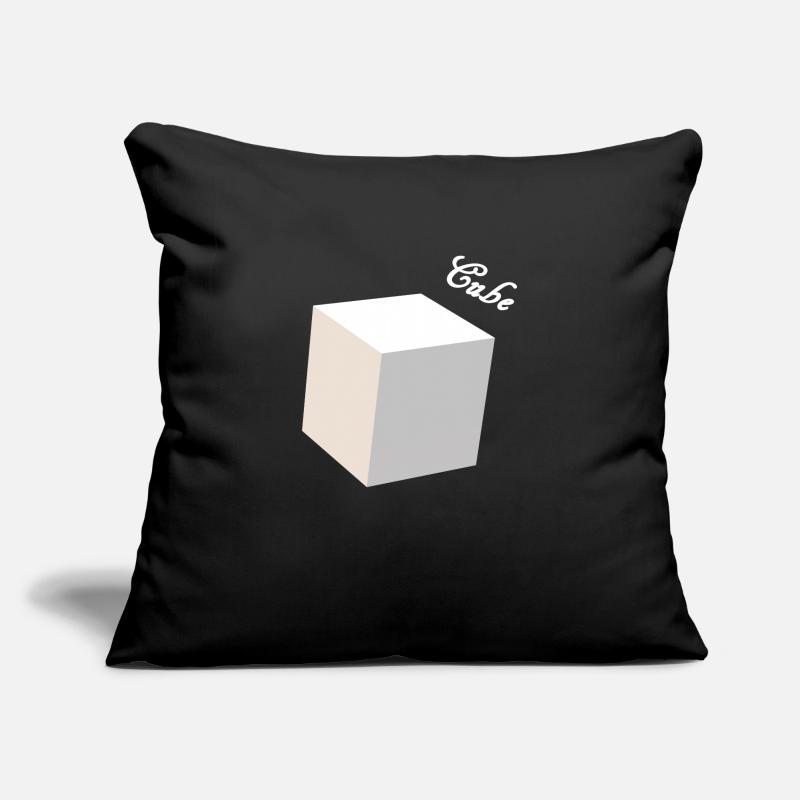 Cube 3D weiß Sofakissenbezug 45 x 45 cm