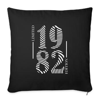 1982 Édition Limitée 40e Anniversaire Jeunes Filles - Housse de coussin décorative 45 x 45 cm - noir - Devant