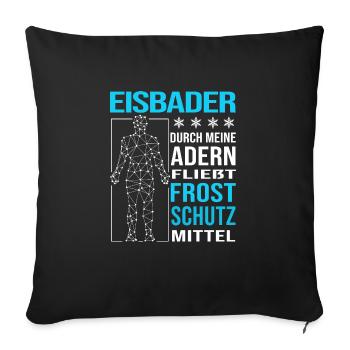 eisbader winterbader winterschwimmer kalt extrem - Sofakissenbezug 45 x 45 cm - Schwarz - Vorne