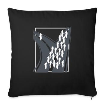 different people streets awesome motivation be you - Sofakissenbezug 45 x 45 cm - Schwarz - Vorne