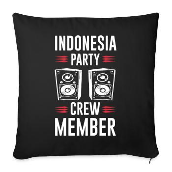 Indonésie Party Crew - Housse de coussin décorative 45 x 45 cm - noir - Devant