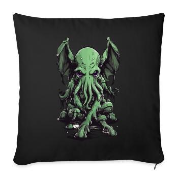 Slimy Halloween Cthulhu Tentacles Monster - Sofa pillowcase 17,3'' x 17,3'' (45 x 45 cm) - black - Front
