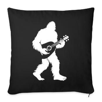 Geschenk für Hackbrettliebhaber - Sofakissenbezug 45 x 45 cm - Schwarz - Vorne