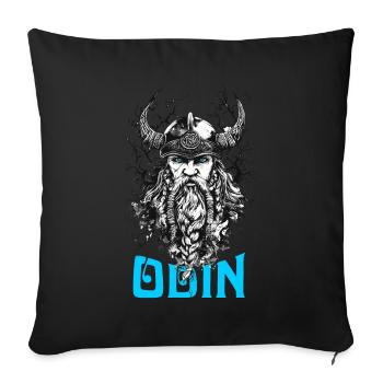 Vikings, Viking, Viking, Odin, Dieu - Housse de coussin décorative 45 x 45 cm - noir - Devant