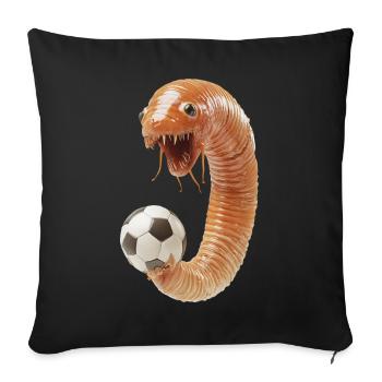 Wurm - Sofakissenbezug 45 x 45 cm - Schwarz - Vorne