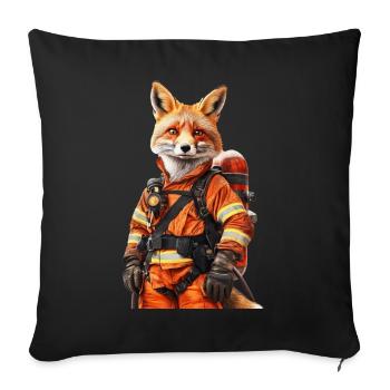 Fuchs - Sofakissenbezug 45 x 45 cm - Schwarz - Vorne
