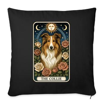 Collie - Sofakissenbezug 45 x 45 cm - Schwarz - Vorne