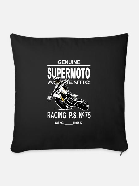 Supermoto - Sofakissenbezug 45 x 45 cm - Schwarz