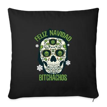 Xmas Feliz Navidad - Sofakissenbezug 45 x 45 cm - Schwarz - Vorne