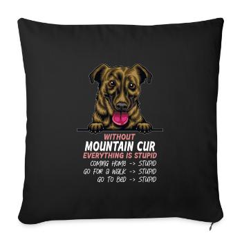 Ohne Berghund ist alles doof - Sofakissenbezug 45 x 45 cm - Schwarz - Vorne