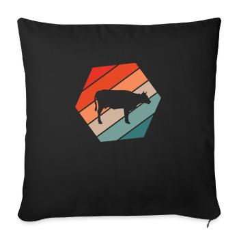 Landwirt Bauer Farmer - Sofakissenbezug 45 x 45 cm - Schwarz - Vorne