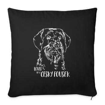 CESKY FOUSEK Dog Saying Dogs Saying Dogs - Sofa pillowcase 17,3'' x 17,3'' (45 x 45 cm) - black - Front