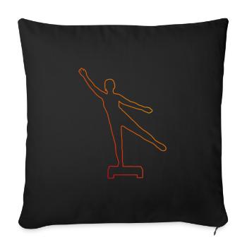 Strength Training Aerobics Fitness Physical Gymnastics - Sofa pillowcase 17,3'' x 17,3'' (45 x 45 cm) - black - Front